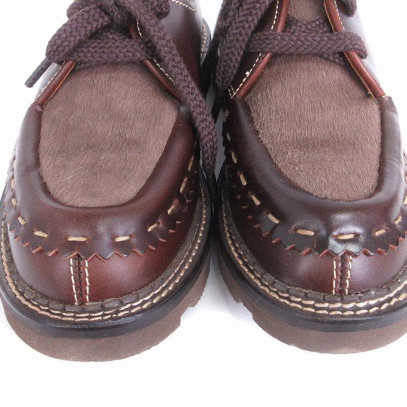 リーガル REGAL チロリアンシューズ ローファー ハラコ レザー 茶