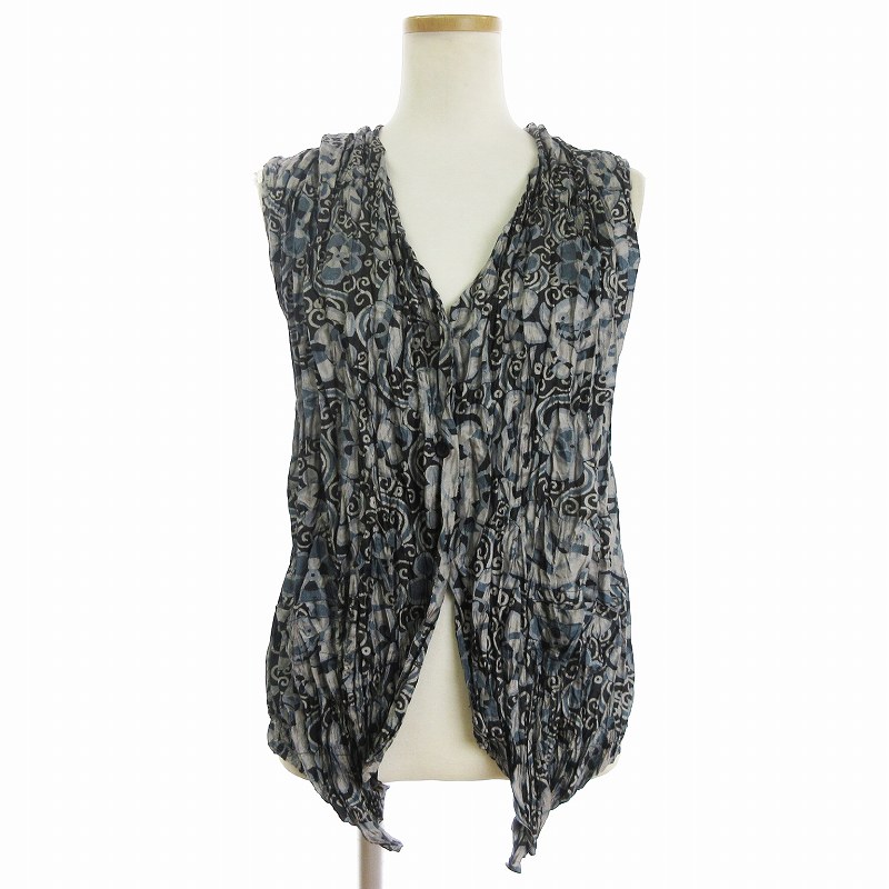 issey miyake イッセイミヤケ プリーツ ジレ ベスト グレー M