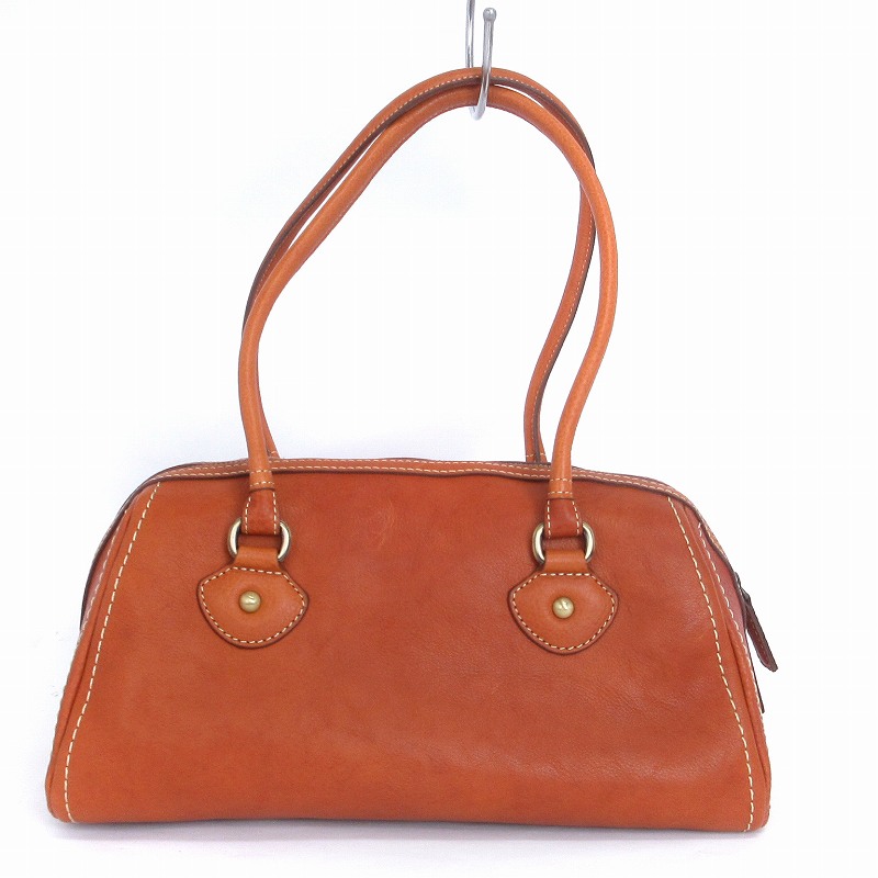 土屋鞄製造所 土屋鞄 美品 トーンオイルヌメ アンティックミニボストン 