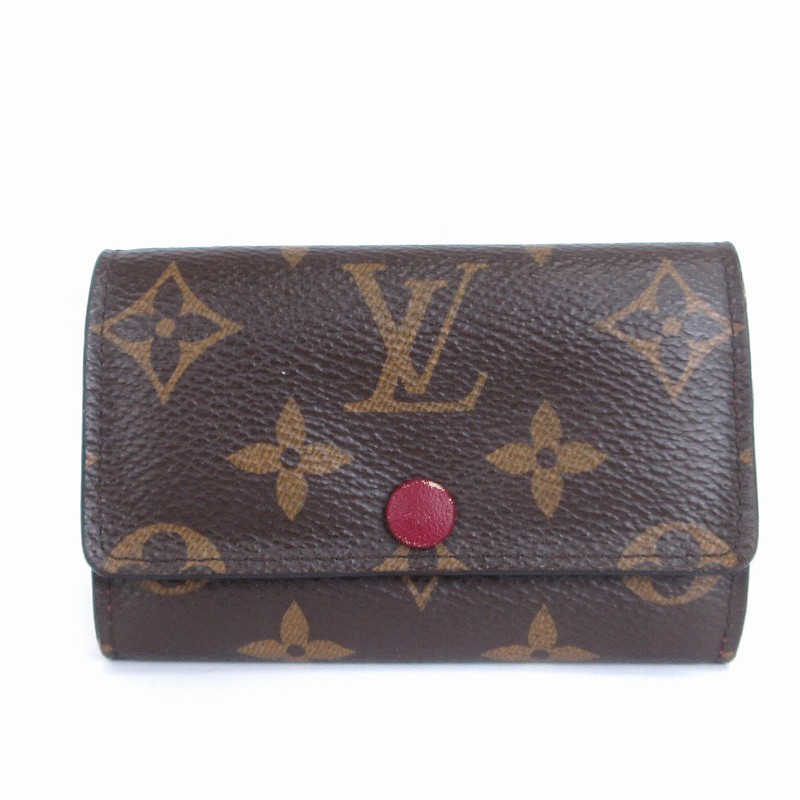 Louis Vuitton レザー 6連キーケース ブラウン 楽天市場】Louis Vuitton ルイヴィトン キーケース 鍵入れ 6連