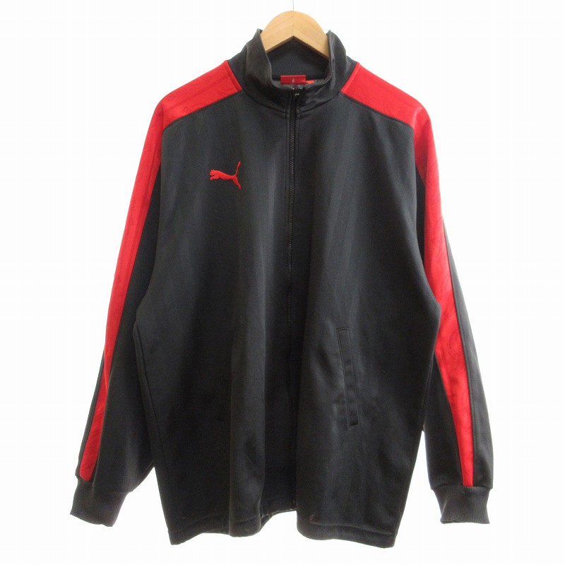 プーマ PUMA トレーニング トラックジャケット ジャージ上下 黒×赤 プーマ PUMA トレーニングジャケット＆パンツ ジャージ上下