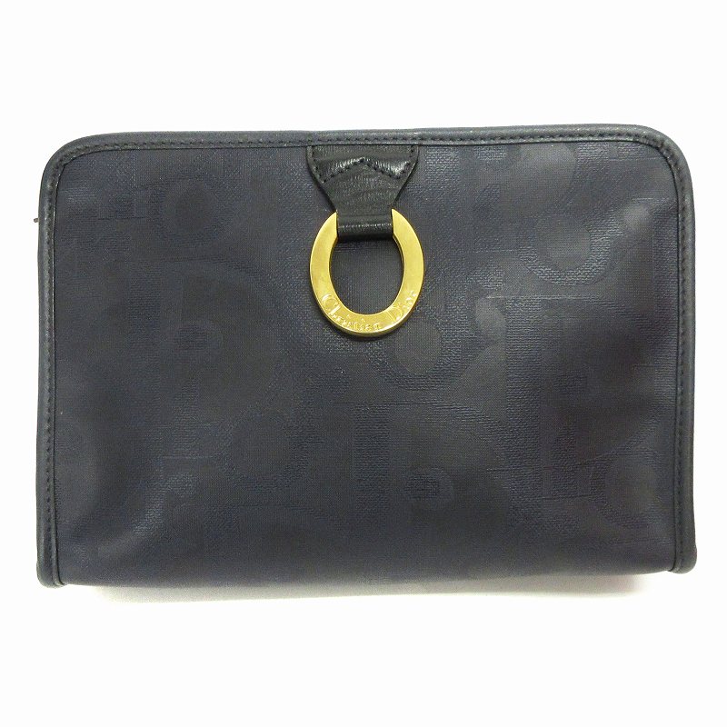 Dior ネイビーレザー クラッチバッグ　ヴィンテージ クリスチャンディオール Christian Dior ヴィンテージ クラッチバッグ