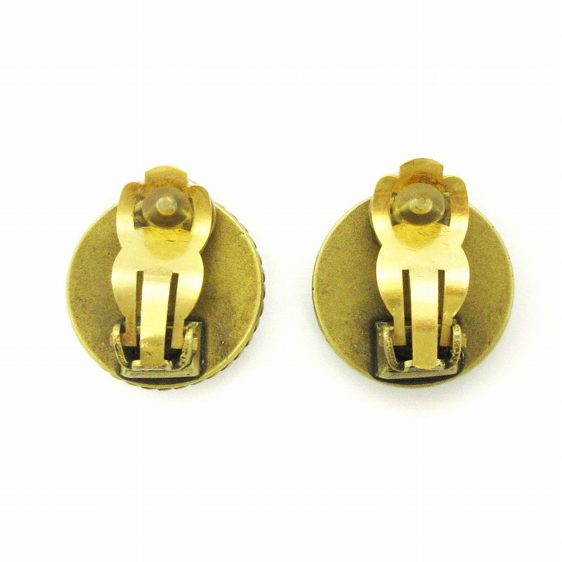 CHANEL シャネル 00A ココマーク イヤリング ゴールド[240010264388] 良品◎ CHANEL シャネル イヤリング クリア ラメ ココマーク 00A