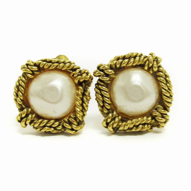 Chanel ゴールドパールイヤリング クリップ式 CHANEL ゴールド パール クリップ式イヤリング