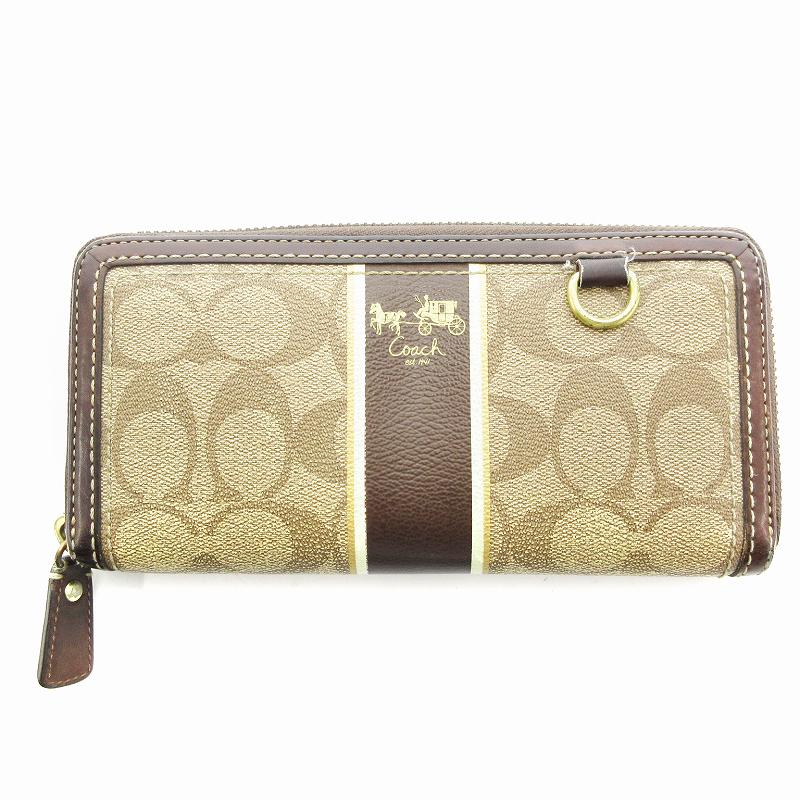 コーチ COACH 長財布 ラウンドファスナー 小銭入れ シグネチャー