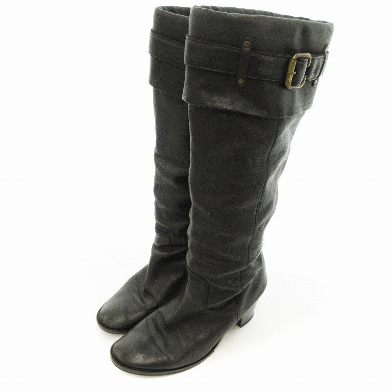 ダイアナ DIANA ロングブーツ ジョッキー レザー チャンキー ダイアナ DIANA ロングブーツ ジョッキー レザー チャンキー