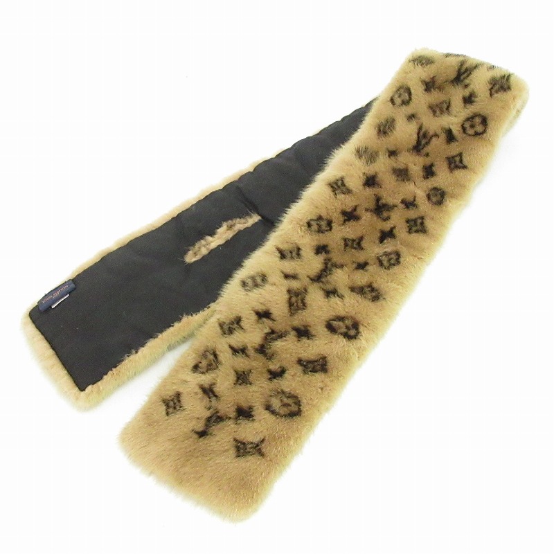 ルイヴィトン LOUIS VUITTON エシャルプモノグラム ミンク マフラー