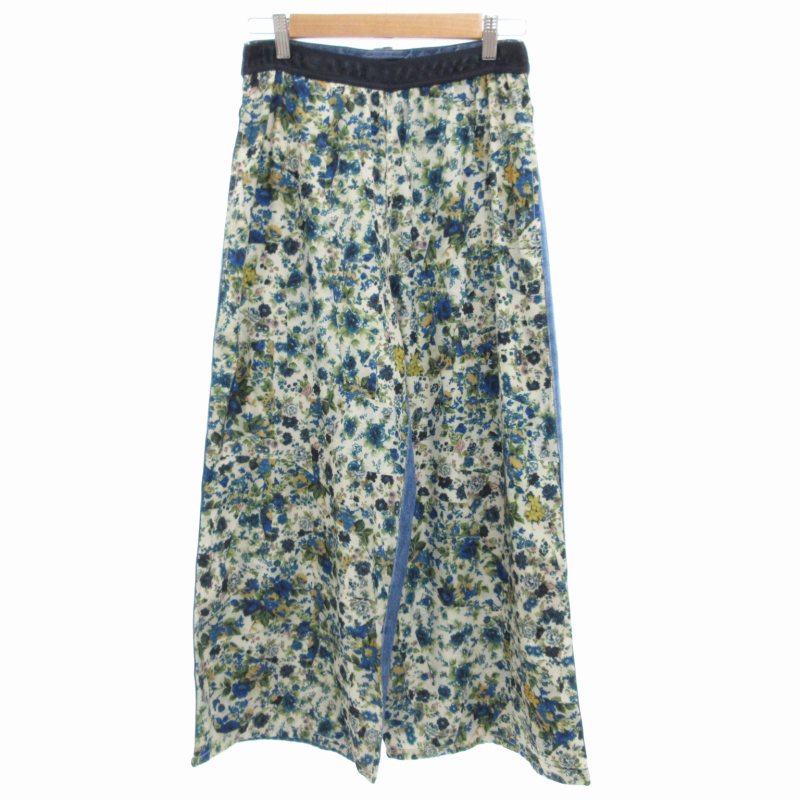 ディーゼル DIESEL ドッキングデニムパンツ ジーンズ ワイド 花柄 切替 