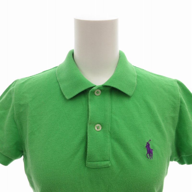 新品未使用 POLO RALPH LAUREN L ポロシャツ コットン 緑 POLO RALPH LAUREN(ポロラルフローレン) / ポロシャツ/XS