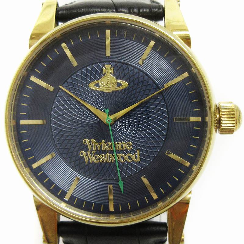 Vivienne Westwood 腕時計 VV065NVBK ネイビー 金 黒 ヴィヴィアン