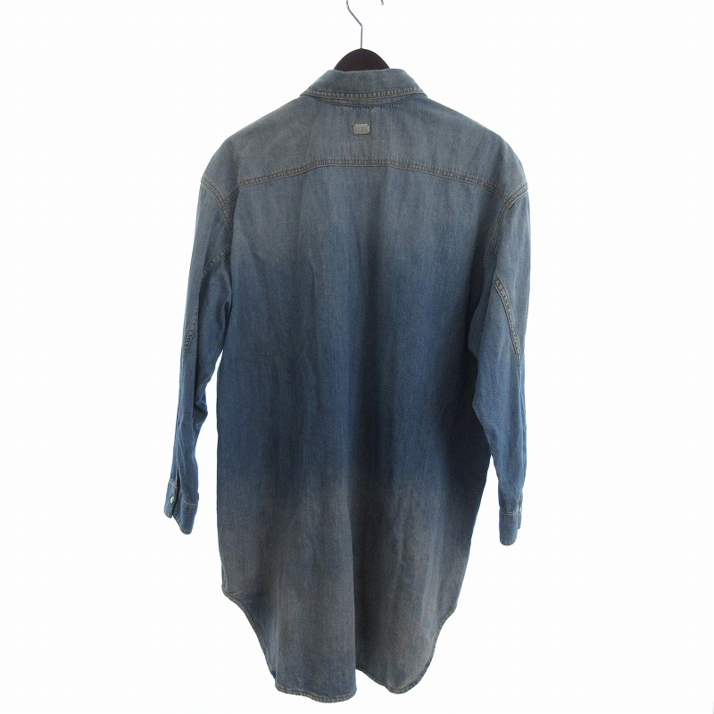 DIESEL デニムシャツ　ジップ　ワンピース　XXS ディーゼル DIESEL デニムシャツ 長袖 オーバーサイズ コットン