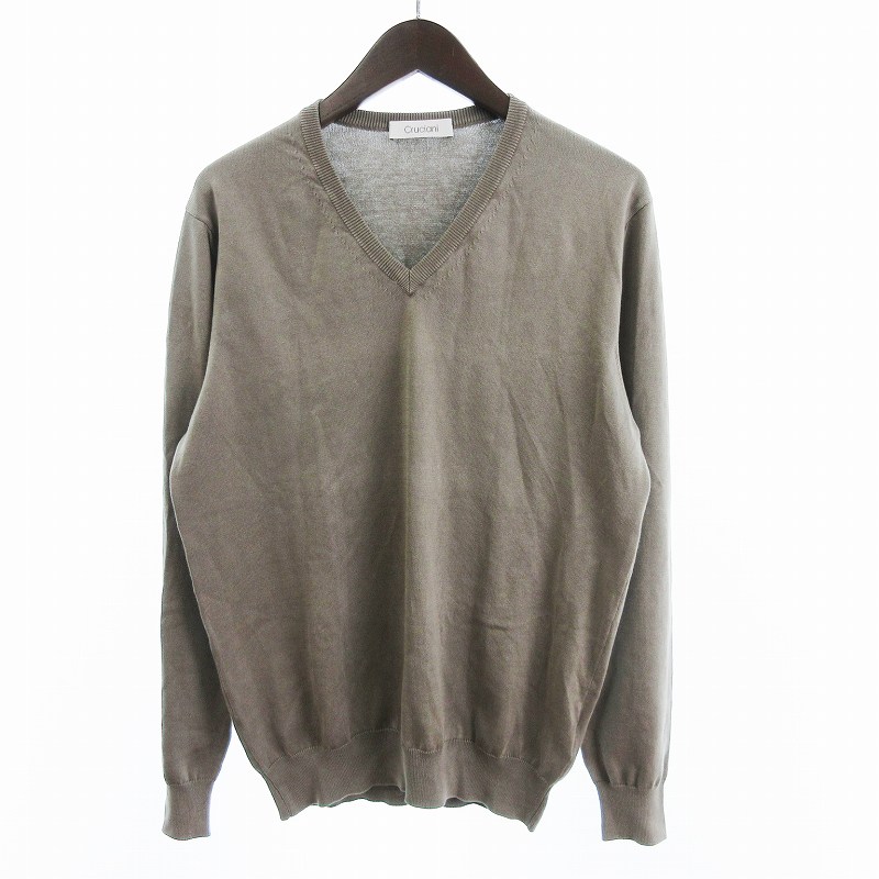 Cruciani グレー Vネックセーター 長袖 Cruciani グレー Vネックセーター 長袖 クルチアーニ Cruciani