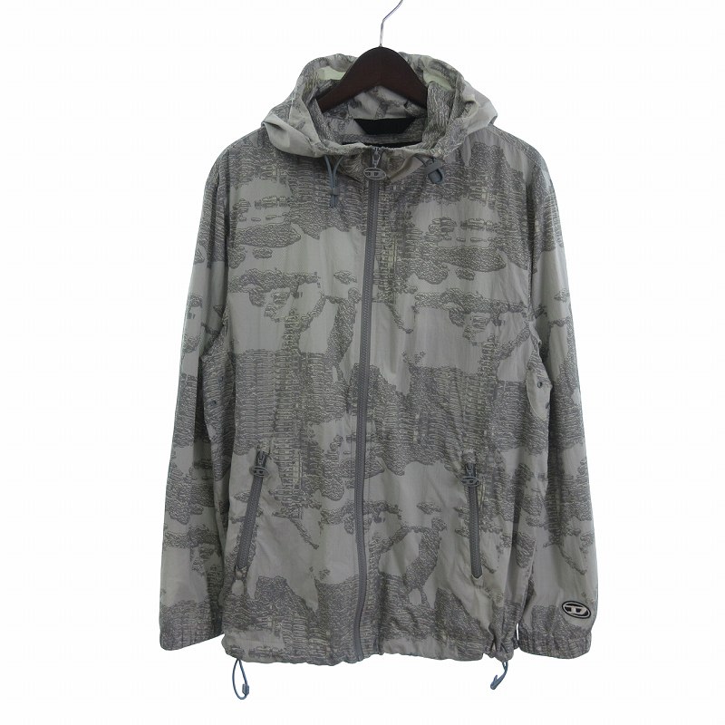 DIESEL グレー迷彩 ナイロンジャケット ディーゼル DIESEL J-WARRETT-CMF-A ナイロンジャケット ジップアップ