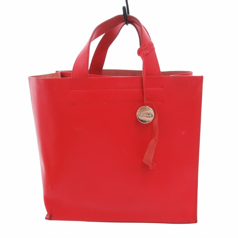フルラ FURLA トートバッグ 赤 極美品・保存袋付き】FURLA フルラ