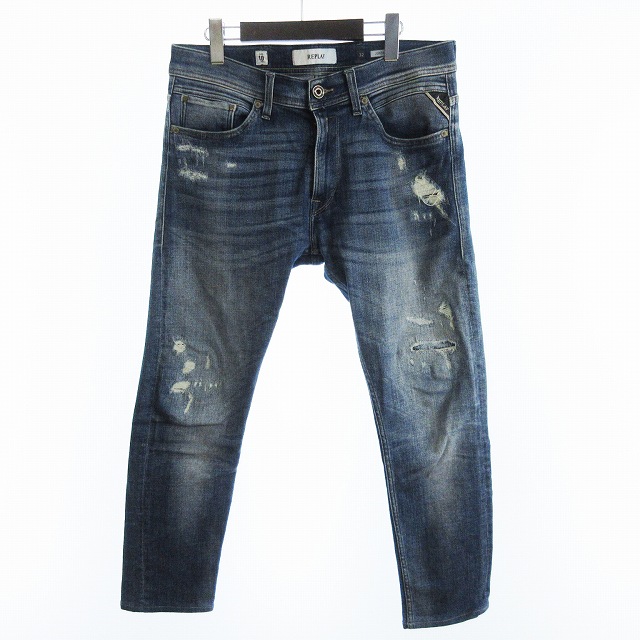 デニム ジーンズ REPLAY リプレイ メンズ ダメージ加工