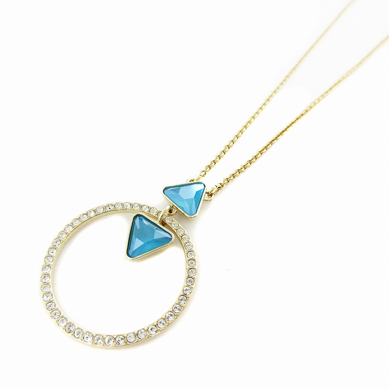 スワロフスキー SWAROVSKI 美品 ラビリンスラウンド ネックレス 