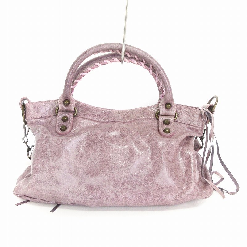tomotaki着用　BALENCIAGA ショルダーバッグバッグ シティ BALENCIAGA シティ ミディアム ショルダーバッグ ピンク