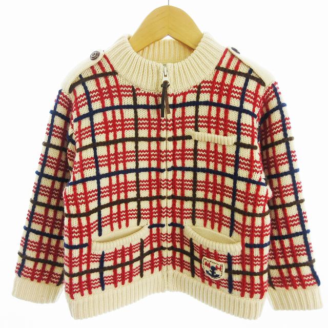 ミキハウス mikihouse ニットジャケット ブルゾン ジップアップ ウール 