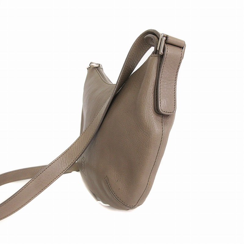 HIROFU ヒロフ レザー Hロゴ 斜め掛け ショルダーバッグ ブラック /◆☆ ヒロフ ショルダーバッグ 黒 Hロゴ 斜め掛け可 イタリア製 レザー U7