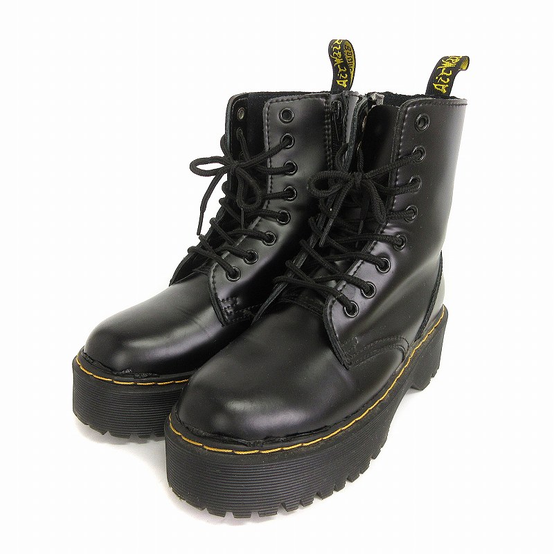 美品　ドクターマーチンDr.Martens GLITTER 黒 jadon 厚底 美品 ドクターマーチンDr.Martens GLITTER 黒 jadon 厚底