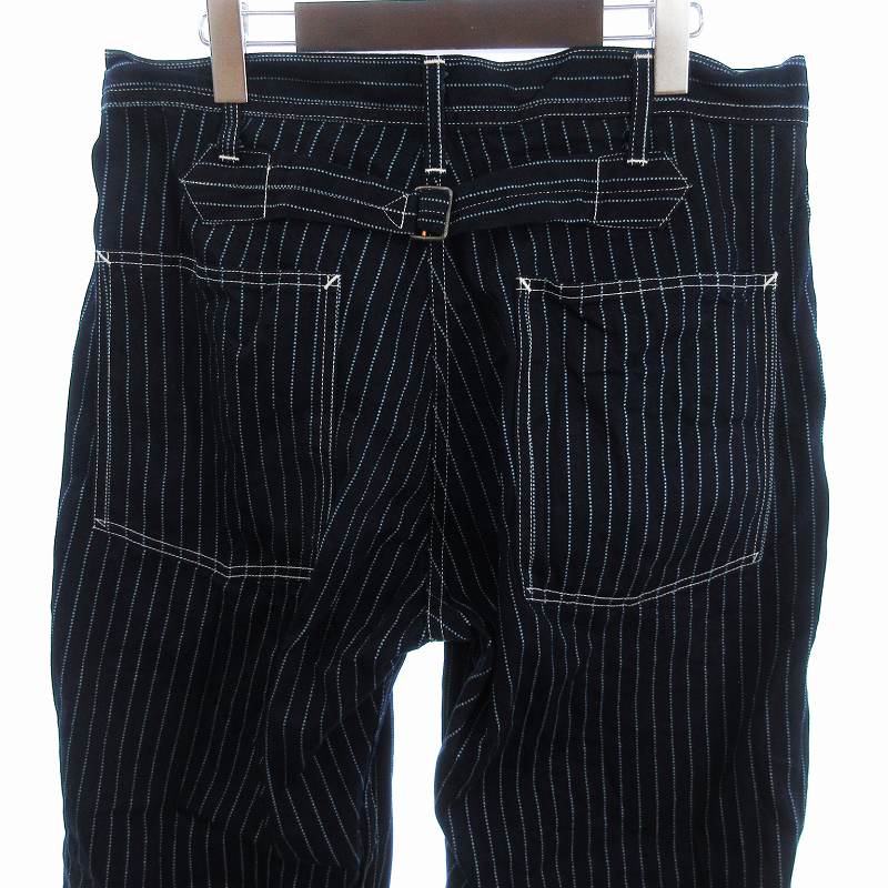 シュガーケーン 9oz. ペインターパンツ ストライプ 紺 W32L32