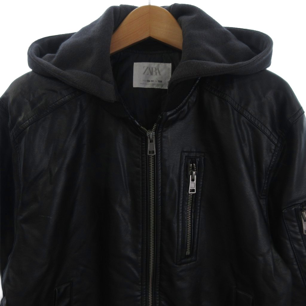 ザラ ZARA フライトジャケット ブルゾン フルジップ フード
