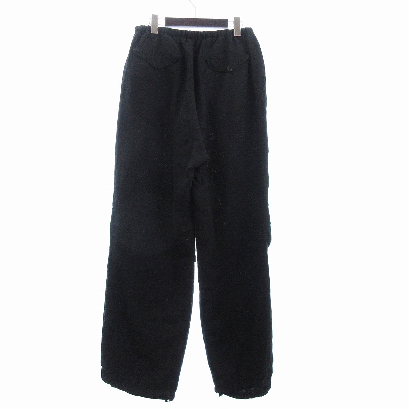 コモリ COMOLI 美品 25SS フェードブラック ニータックパンツ シルク 
