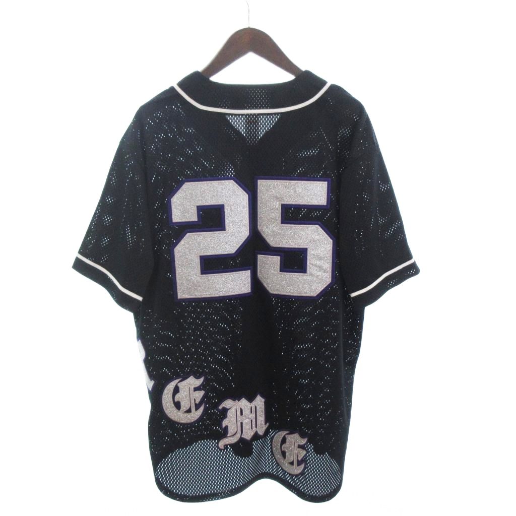 Supreme Velvet Baseball Jersey 黒