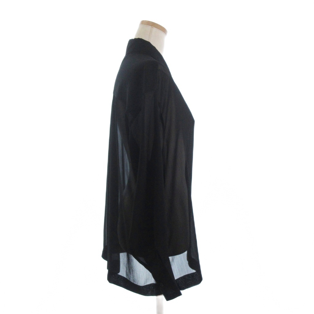 未使用タグ付✨バジュラ 変形ニット カットソー アンゴラ混 長袖 ブラック WASHABLE WOOL SUPER140's LOOSE NECK SHIRT | GOLD(ゴールド