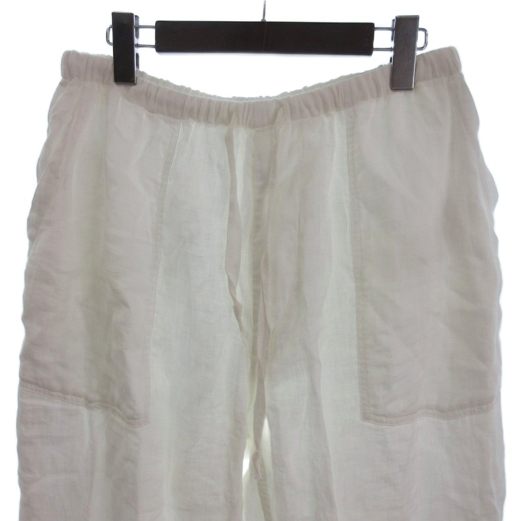 コモリ COMOLI 23SS リネンWクロスドローストリングパンツ イージー