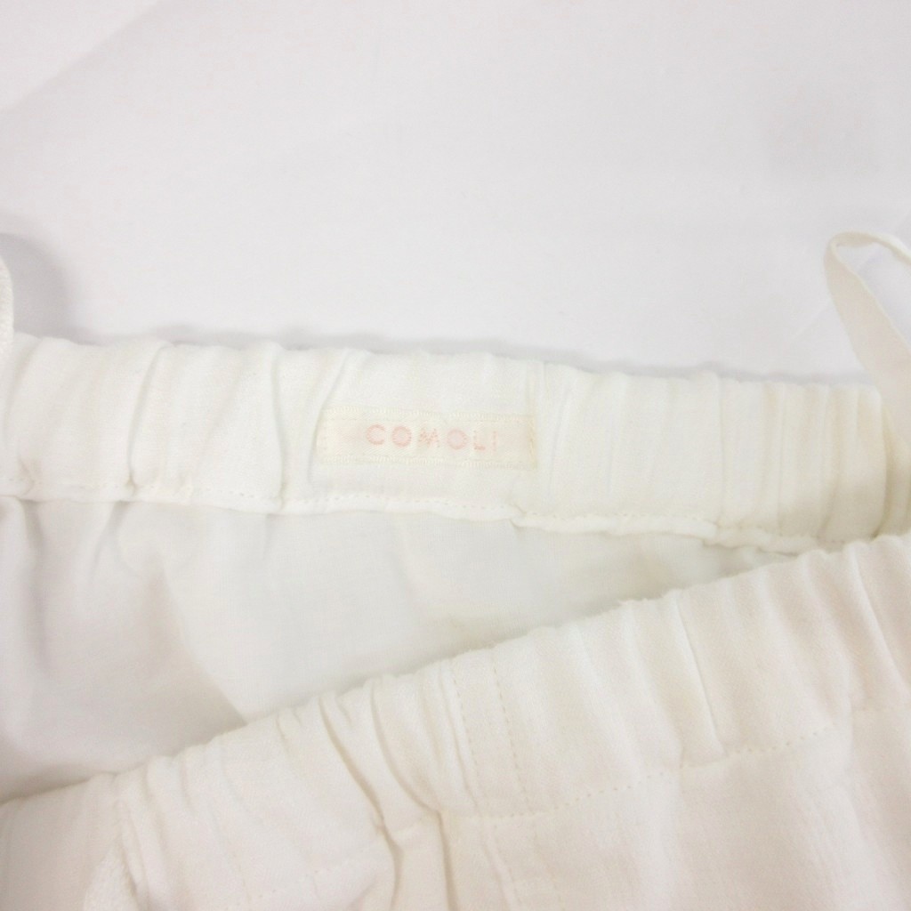 コモリ COMOLI 23SS リネンWクロスドローストリングパンツ イージー