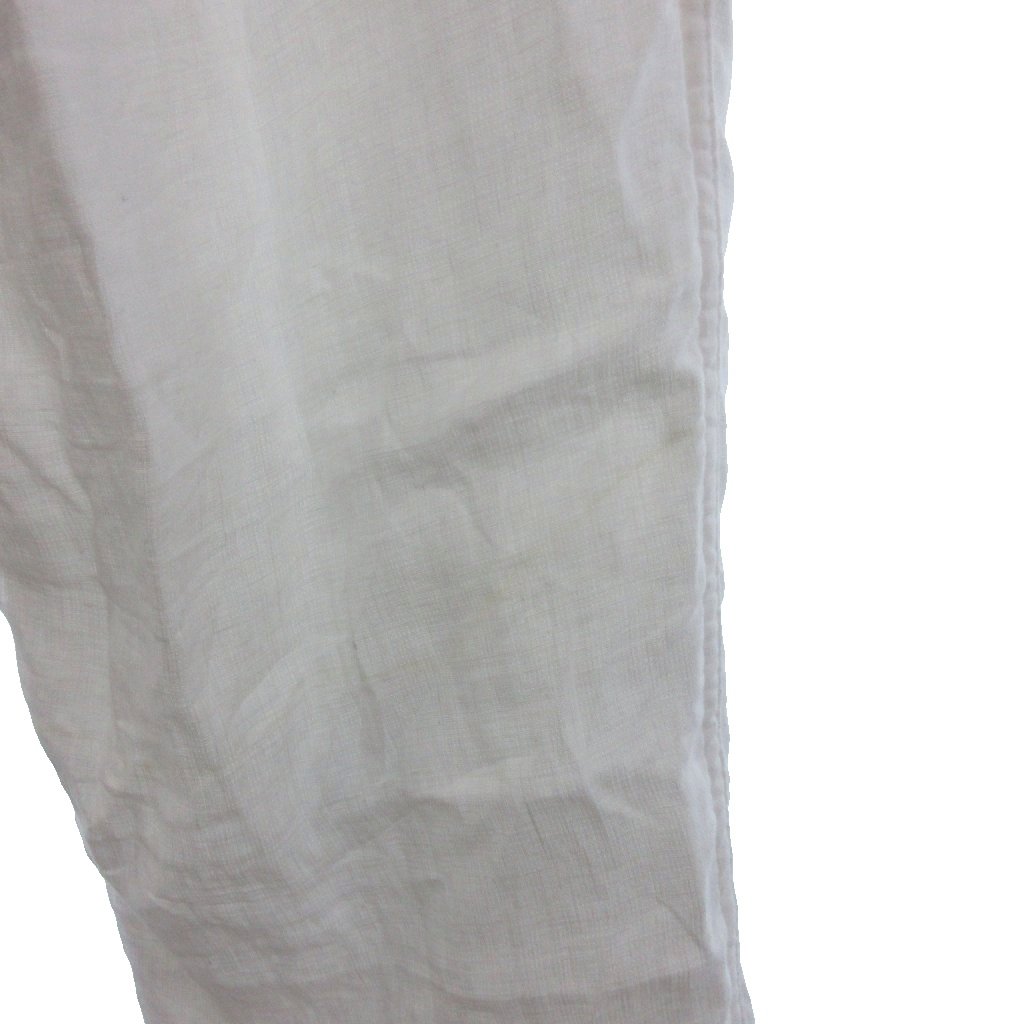 【中古】コモリ COMOLI 23SS リネンWクロスドローストリングパンツ イージー X01-03023 白 ホワイト 2 メンズ コモリ COMOLI 23SS リネンWクロスドローストリングパンツ イージー