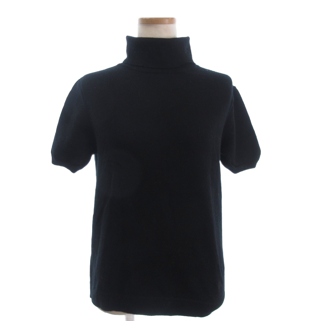 美品 バーバリーロンドン セーター ニット タートルネック ブラック 半袖 秋冬 バーバリー ロンドン BURBERRY LONDON タートルネック ニット セーター