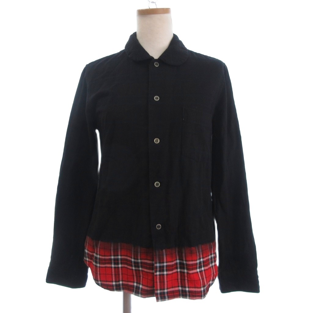 COMME des GARÇONS 長袖 チェック ブラック Sコムデギャルソン COMME