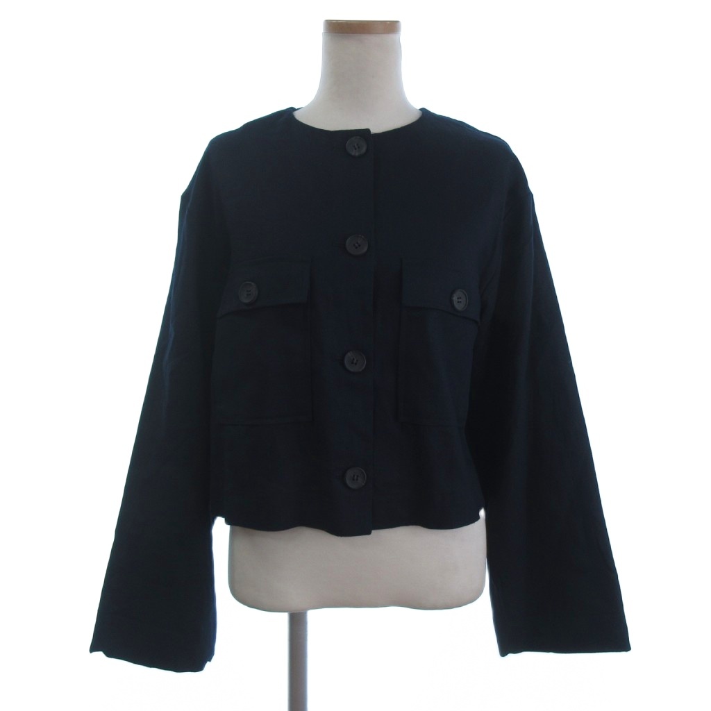 ZARA ノーカラージャケット ZARA(ザラ) ブレザー ノーカラージャケット レディース アウター