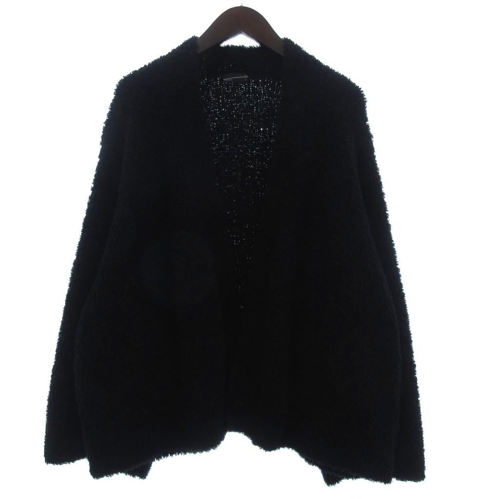 MUSICIAN ブラック LAD 44 カーディガン ラッドミュージシャン LAD MUSICIAN BIG CARDIGAN LOOP YARN