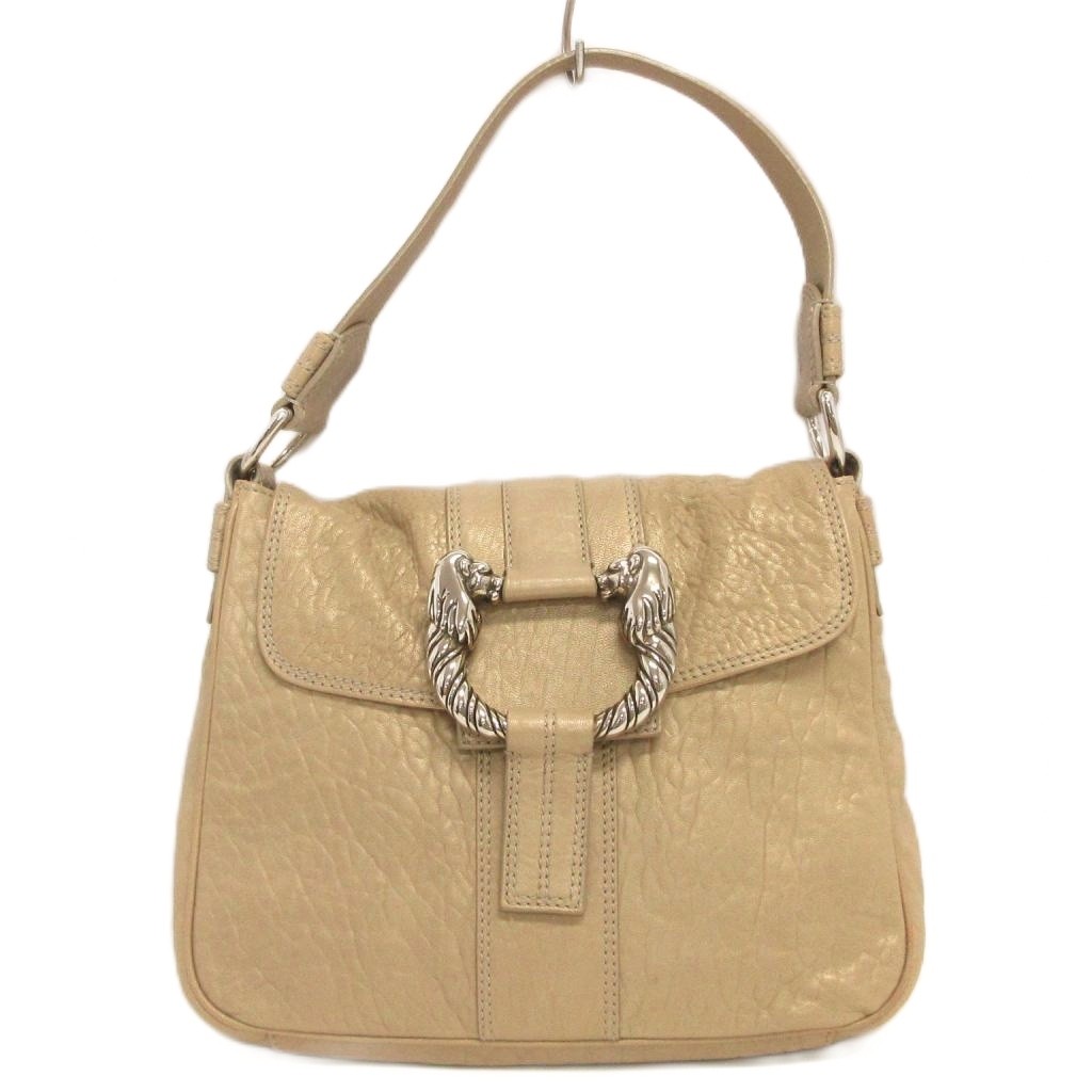 【中古】ブルガリ レオーニ ワンショル ショルダーバッグ 肩がけ ライオン レザー AX L10 33221 ベージュ 鞄 レディース ブルガリ BVLGARI レオーニ ワンショル ショルダーバッグ 肩がけ