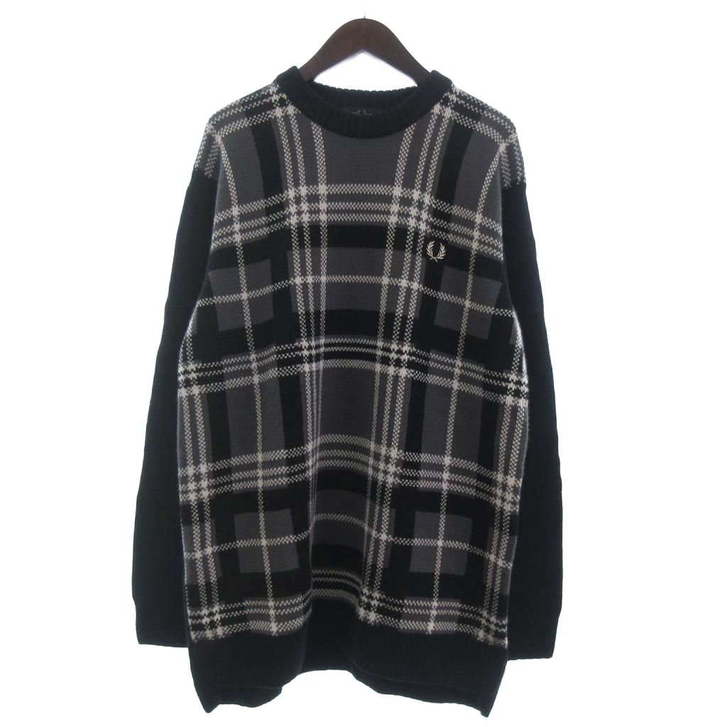フレッドペリー FRED PERRY タータンパネルセーター ニット チェック柄 