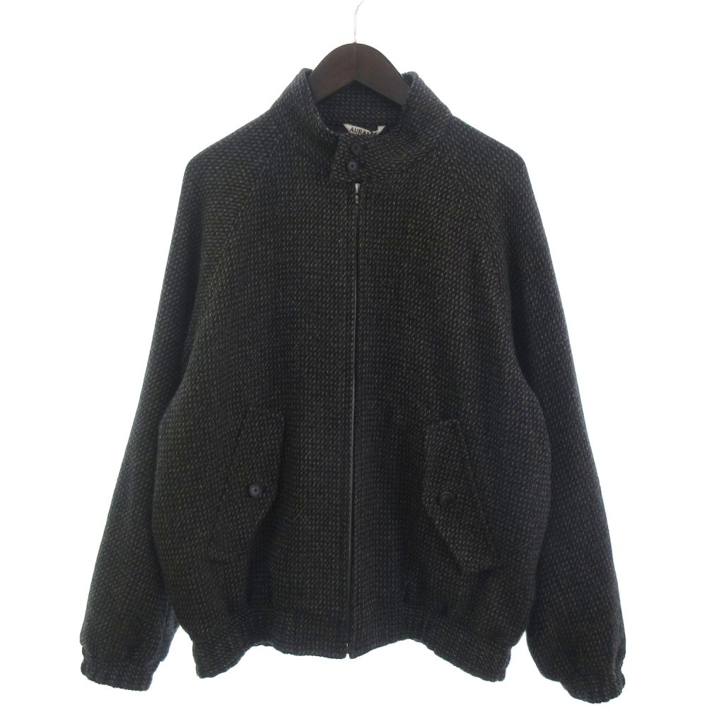 【新品未使用】25AW AURALEEダックブルゾン フェードブラック サイズ4 未使用品 オーラリー AURALEE タグ付き 25AW ALPACA WOOL SILK TWEED