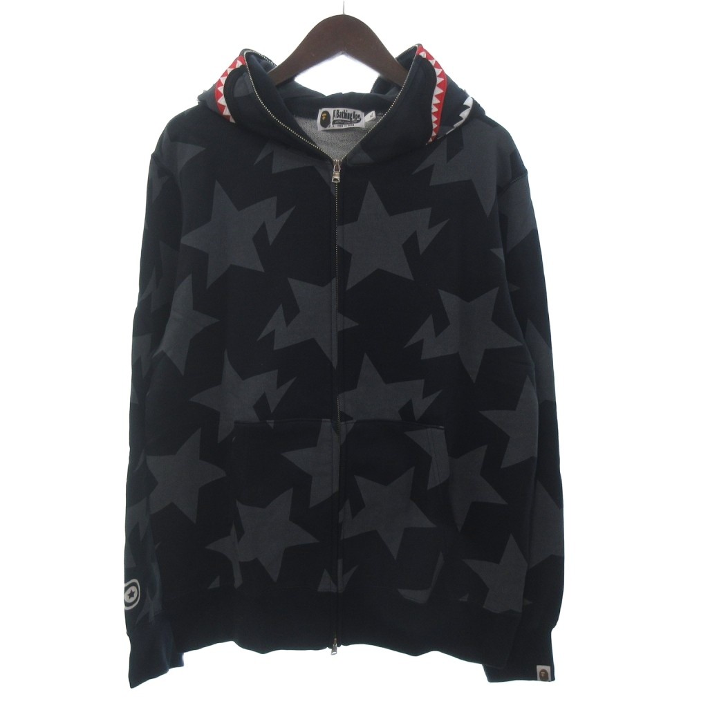 アベイシングエイプ A BATHING APE 美品 パーカー スウェット シャーク 