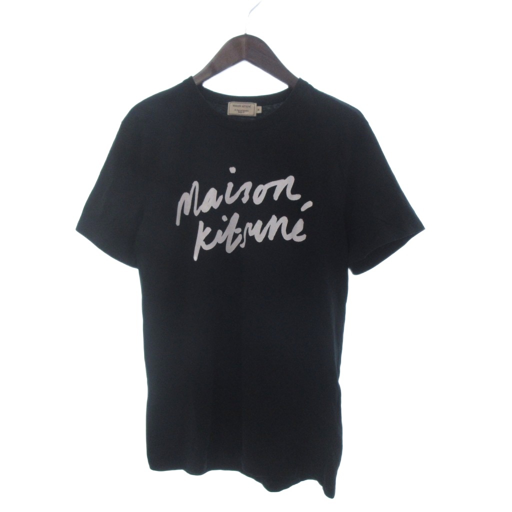 メゾンキツネ MAISON KITSUNE Tシャツ カットソー 半袖 ロゴプリント 