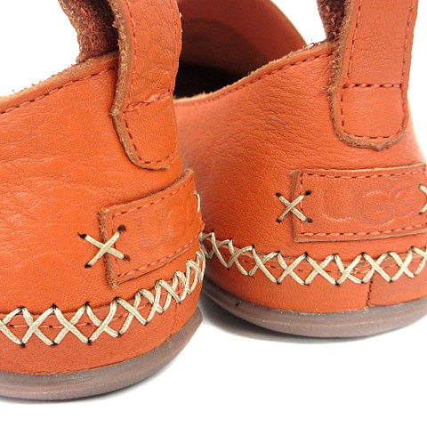 未使用品 アグ UGG スリッポン フラットシューズ レザー ボア