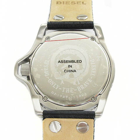 未使用品 ディーゼル DIESEL 時計 アナログ 3針 デイト デニムベルト 