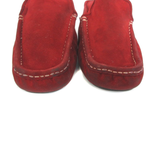 HERMES スエード ローファー レッド レディス シューズ | エルメス