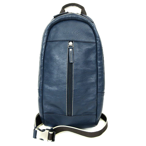 コーチ Coach ヘリテージ ウェブ レザー スリング パック ボディバッグ ショルダーバッグ ネイビー 紺 F70811 メンズ 003 901812160039 ベクトルパーク