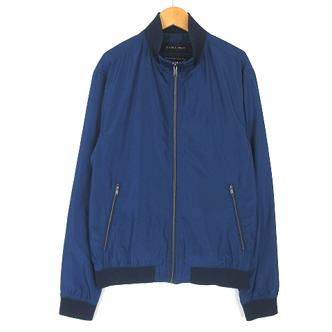 ザラマン ZARA MAN ブルゾン スイングトップ ジャケット ブルー M 