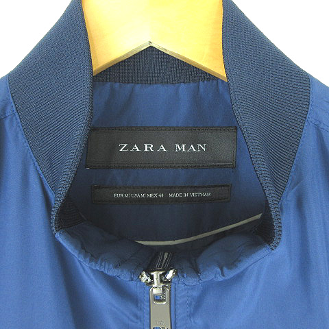 ザラマン ZARA MAN ブルゾン スイングトップ ジャケット ブルー M 