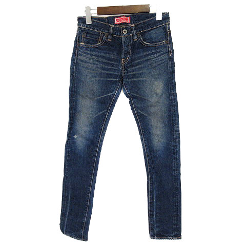 ジョンブル Johnbull Kojima Japan デニムパンツ スキニー ジーンズ ボタンフライ ダメージ加工 インディゴブルー レディース 003 ベクトルパーク