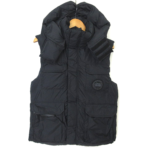 カナダグース Canada Goose Black Label ダウンベスト 3337jm アルバータ フード付き 黒 ブラック S メンズ 003 ベクトルパーク