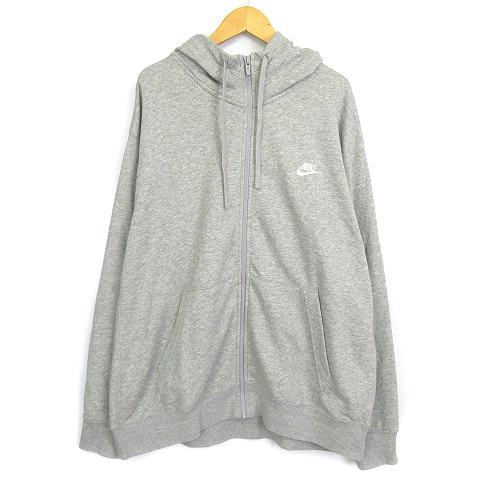 ナイキ Nike ジップパーカー スウェット ワンポイント ロゴ ウラツリケ グレー Xxl メンズ 003 ベクトルパーク
